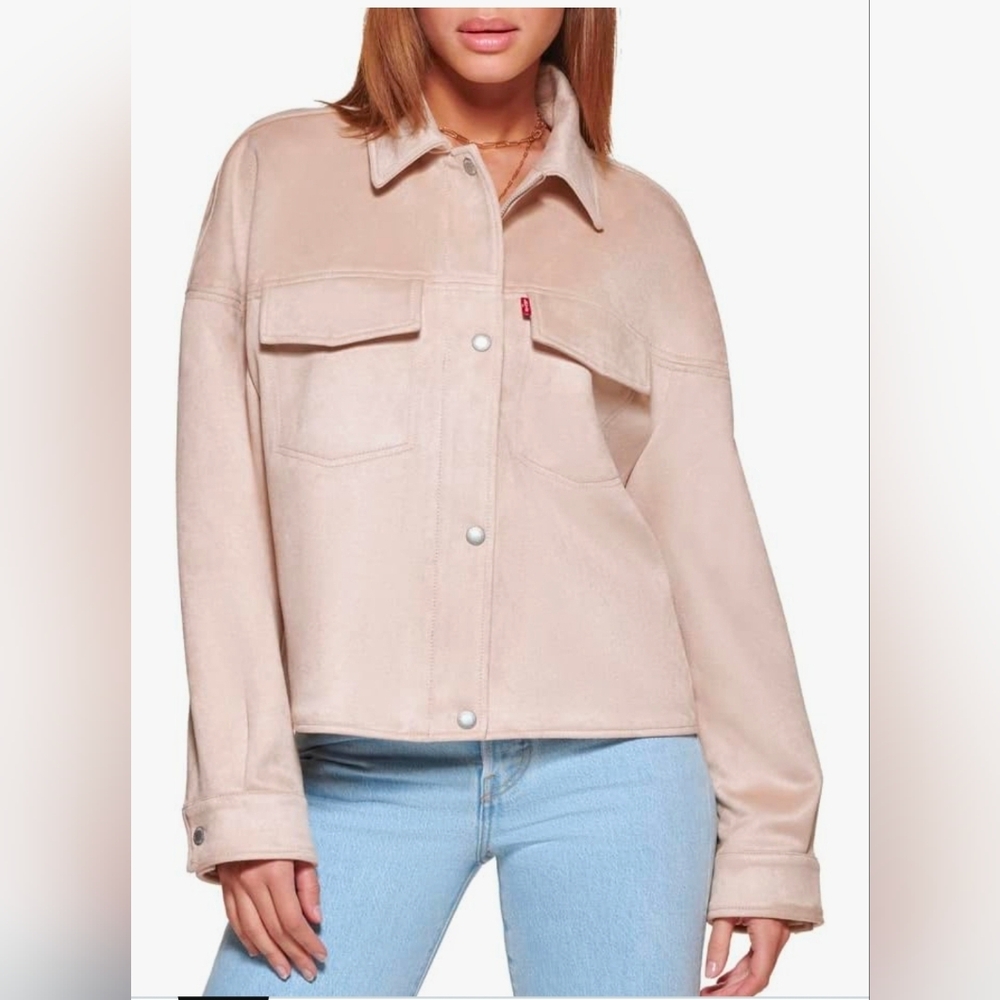 Levi's Womens Soft Faux Suede Shorty Trucker